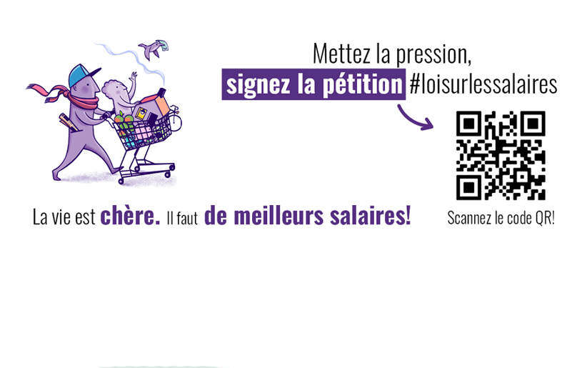 Hausse des salaires : signez la pétition